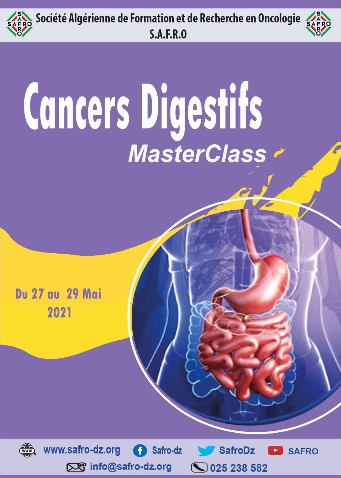 27,28 & 29 mai 2021: MasterClass Cancers digestifs 