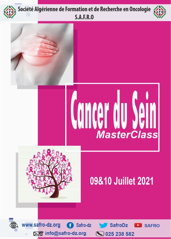 MasterClass Cancer du sein 09 et 10 juillet 2021