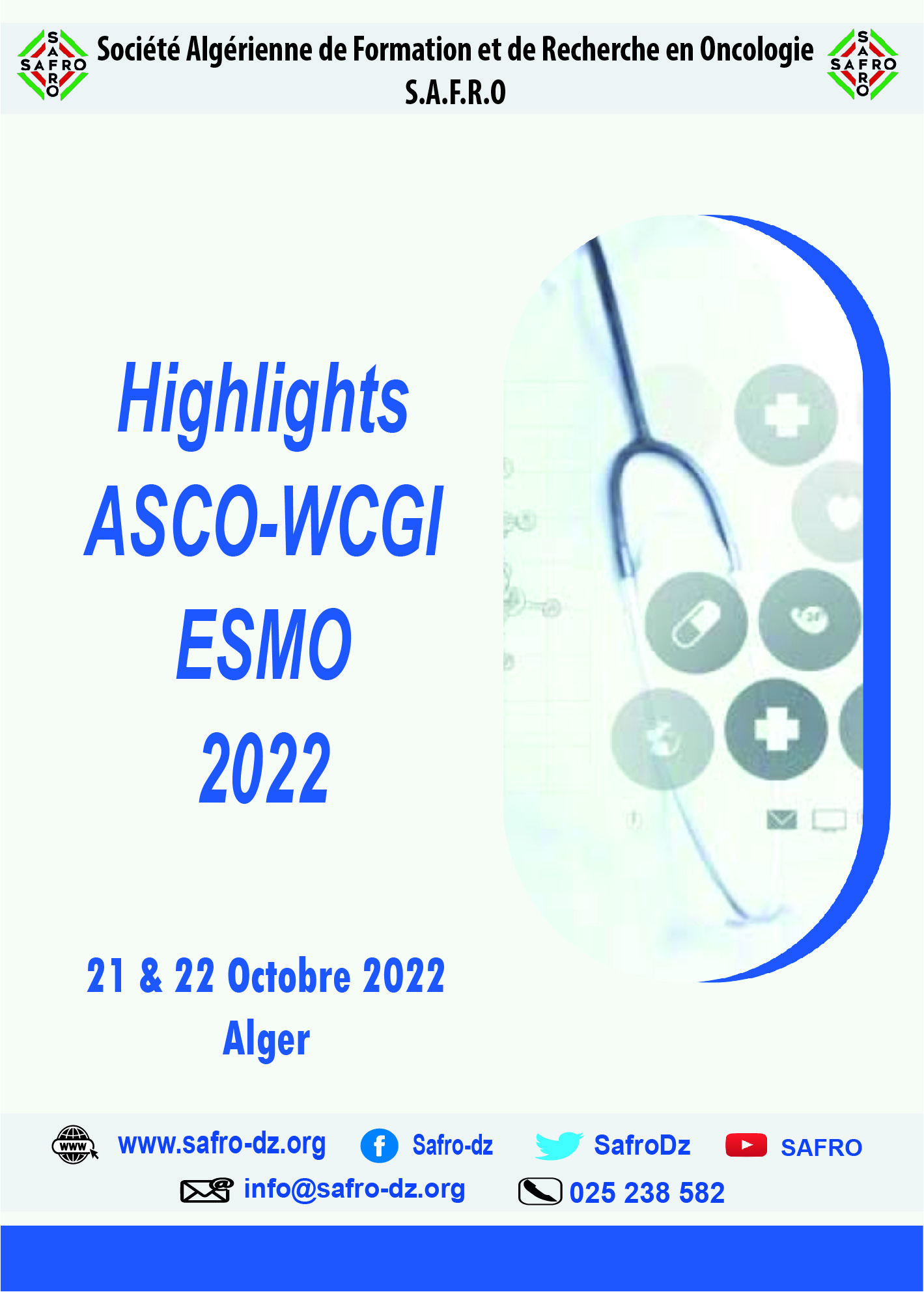 21&22 Octobre 2022 : Highlights ASCO-WCGI-ESMO 2022