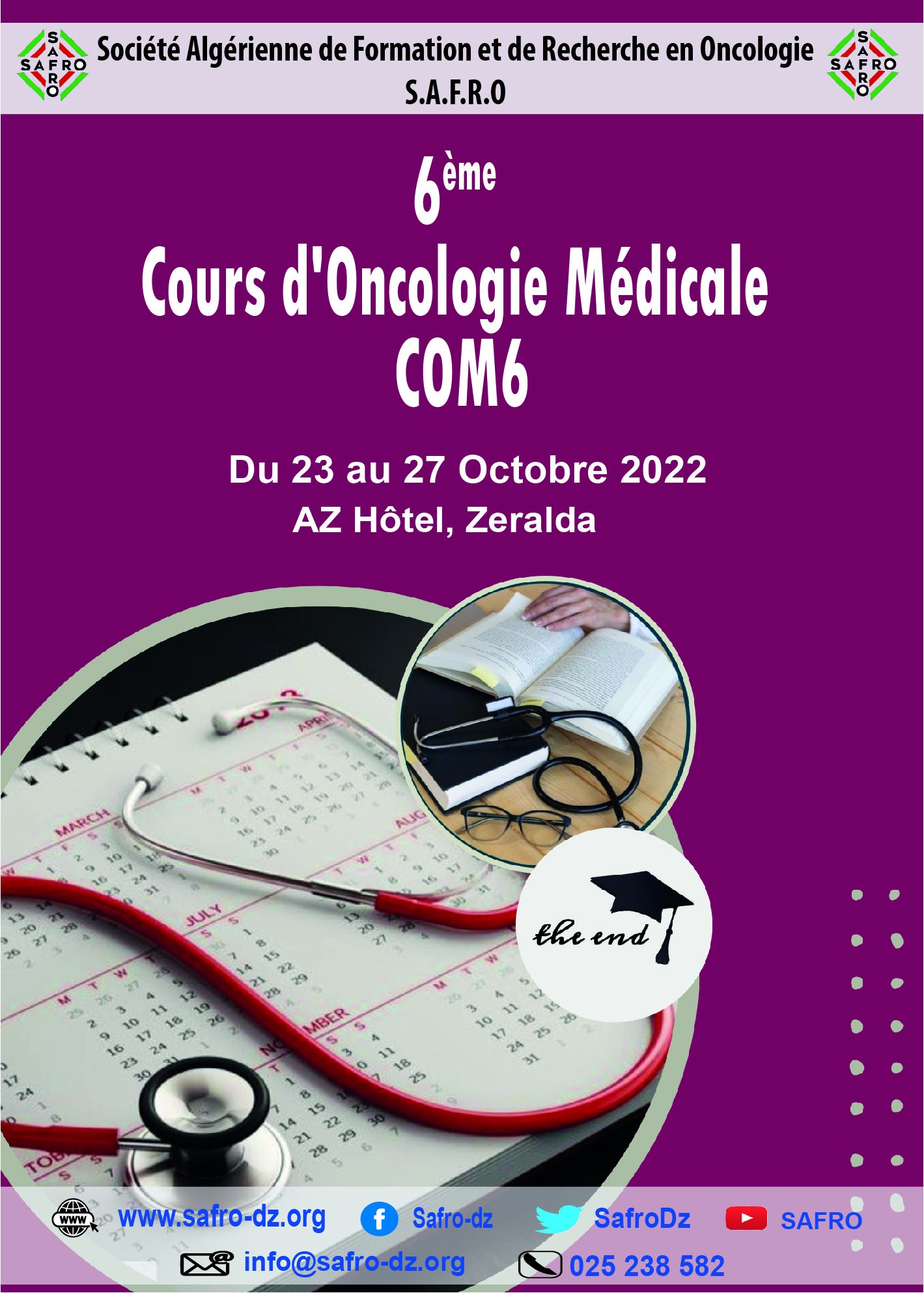 23-27 Octobre 2022 : 6ème cours d'oncologie médicale (COM 6)