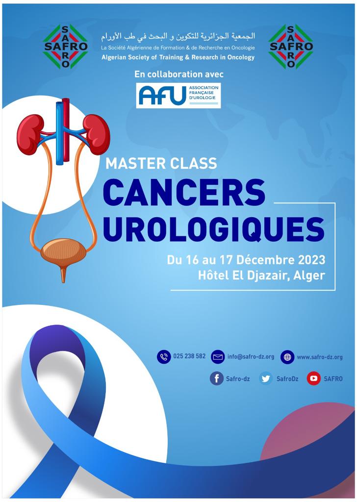 Master class sur les cancers urologiques  : Du 16 au 17 Décembre 2023