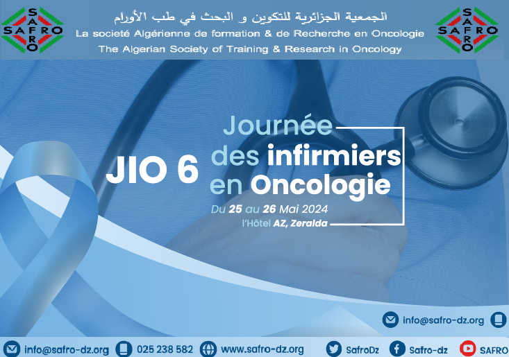 Journées des infirmiers en Oncologie (JIO6) : 25-26 Mai 2024